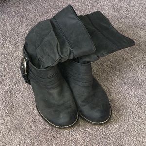 black suede rocker booties ALDO SIZE 6.5